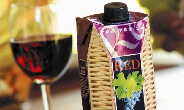 Teta Pak and Greencroft wine packed in cartons